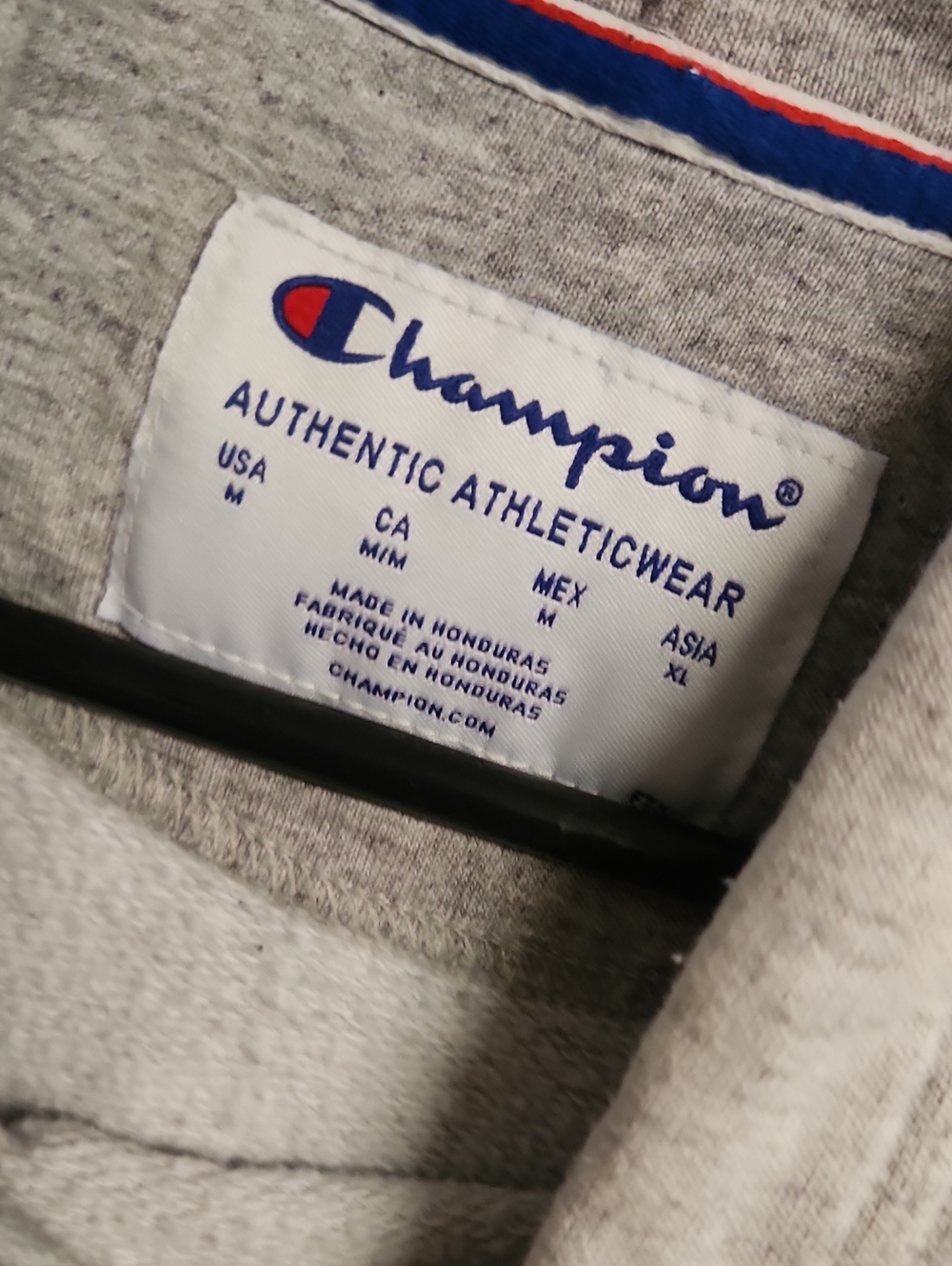 Champion Men's Heather Light Gray Pullover Hoodie - Picture 2 of 2